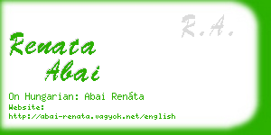 renata abai business card